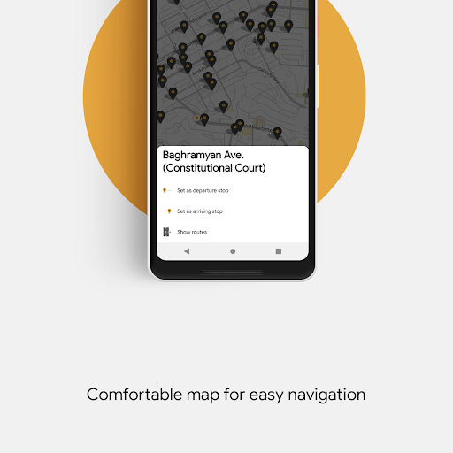 Screenshot of A2B. Yerevan Public Transport