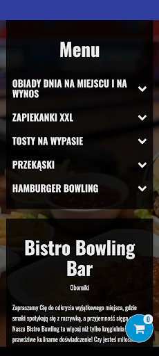 Android application Bistro Bowling Bar screenshort