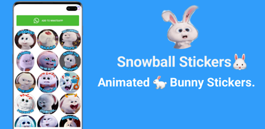 ملصقات أرنب كرة الثلج