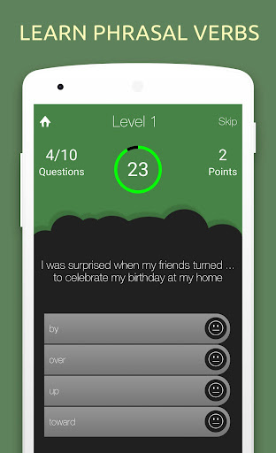 Android application English Phrasal Verbs Quiz screenshort