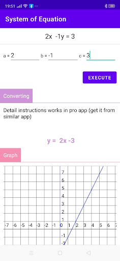 System of equations solver Screen 2