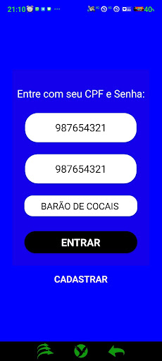 Android application VL CAR Motorista screenshort