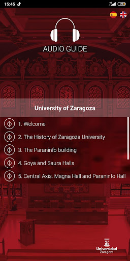 Unizar’s Paraninfo audio guide Screen 3