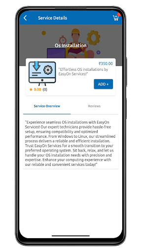 EasyOn Services Screen 2