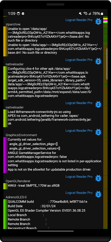 #5. Logcat Reader Pro (Android) بواسطة: WhatItIs Android Apps