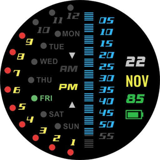 Futuristic LED watch Laai af op Windows