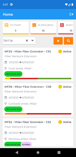 Android application AscoPiaveCS screenshort