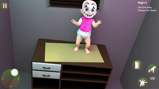 Baby In Pink Horror House Game