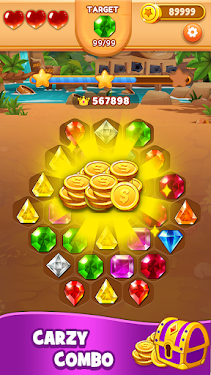 #4. Jewels Crush Fever - Match 3 Jewel Blast (Android) By: enettaee