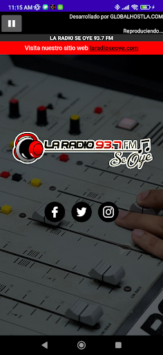 Android application LA RADIO SE OYE 93.7 FM screenshort