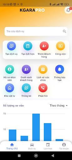 KGARA - Quản lý dịch vụ gara Screen 2