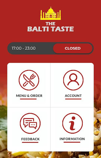 Android application Balti Taste Takeaway screenshort