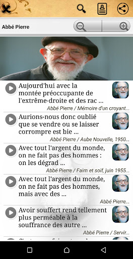 Android application Abbé Pierre : Citations screenshort