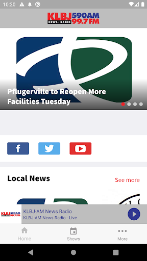 Android application NewsRadio KLBJ screenshort