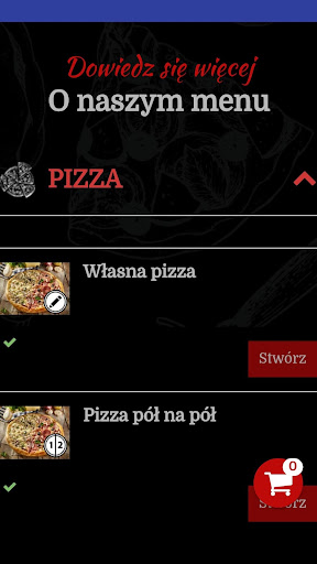 Android application Ćwierć Pizza screenshort