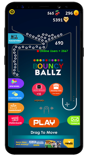 Android application Bouncy Ballz screenshort