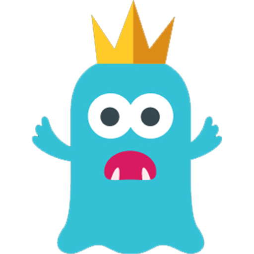 Sweet jumping monster casual logo