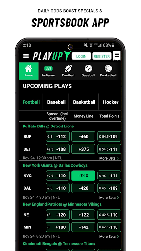 Android application PlayUp Sports Betting NJ screenshort