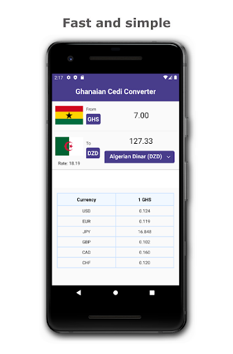 Ghanaian Cedi Converter Screen 3