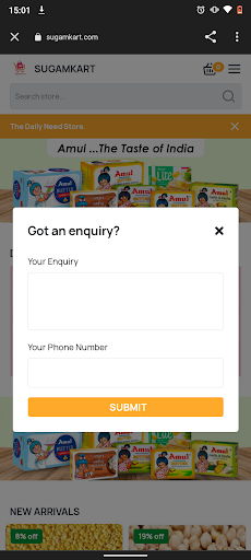 Android application SUGAMKART screenshort
