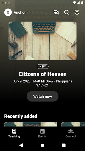 Android application Anchor Bible Church screenshort