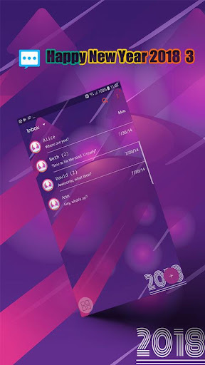 Screenshot of Next SMS Happy new year skin 3