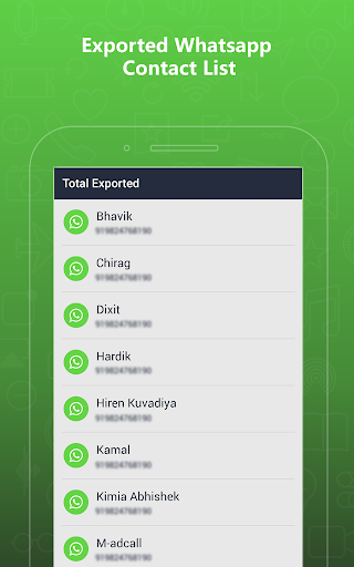 Export Contacts For WhatsApp