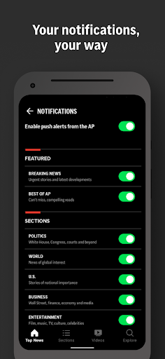 Screenshot of AP News: World & Local