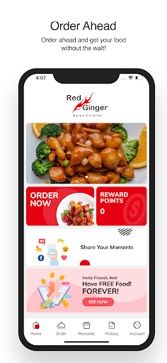 Screenshot of Red Ginger Asian Cuisine