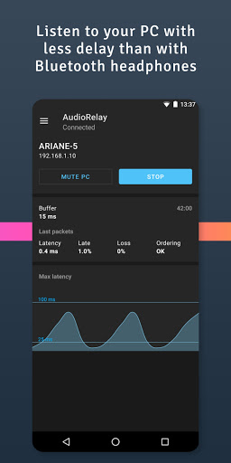 AudioRelay: Stream your PC audio on Wifi or USB  Screenshots 4
