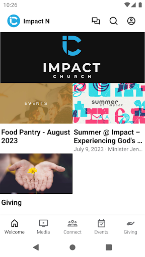 Android application Impact Church VA screenshort
