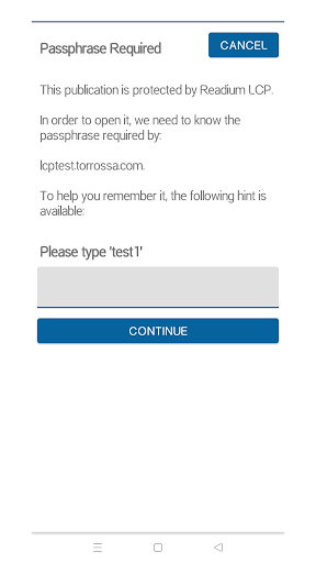 Android application Torrossa Reader screenshort
