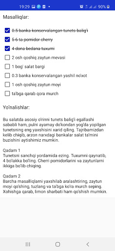 Taomlar retsepti Screen 3