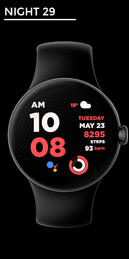 Android application Night 29 - watch face screenshort