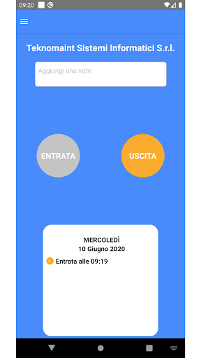 Android application Teseo Presence screenshort