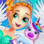 Cover Image of Baixar Baby Unicorn Princess Dress up Salon-Pet Care Game  APK