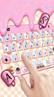 screenshot of Sweet Donut Pink Drip Keyboard Theme