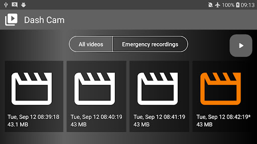 Screenshot of Dash Cam - car video recorder