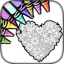 Glitter Love - Heart Coloring
