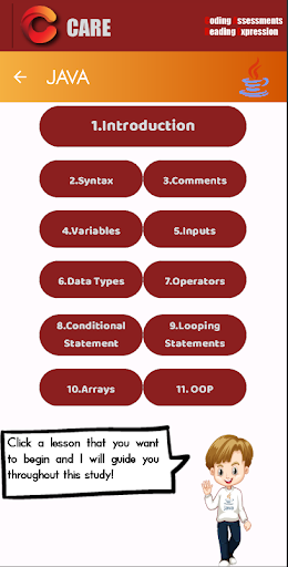 CARE: Programming App Screen 3