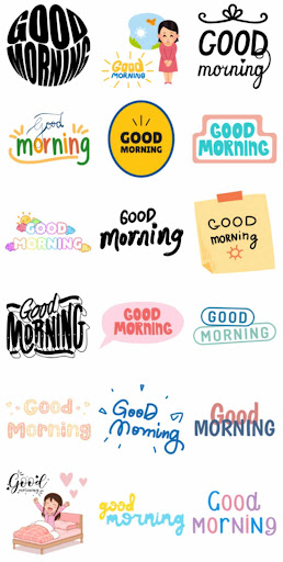 good morning stickers