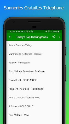 Aperçu de l'application