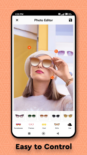Android application Sunglasses Photo Editor screenshort