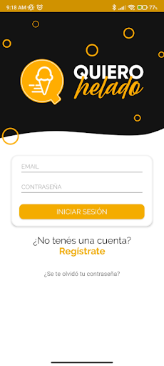 Android application Quiero Helado screenshort