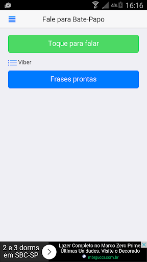 Android application Speak to Chat screenshort