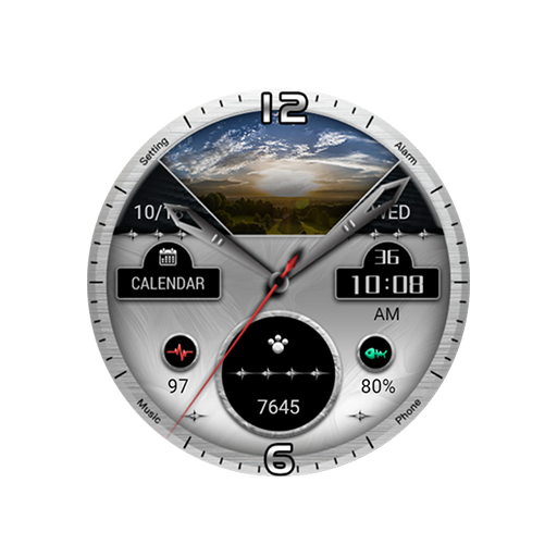 Silver Weather For Wear OS logo