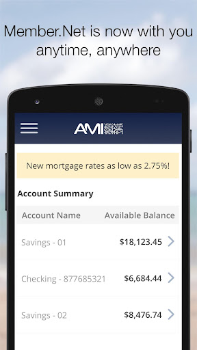Android application AMI Trinergy Member.Net screenshort