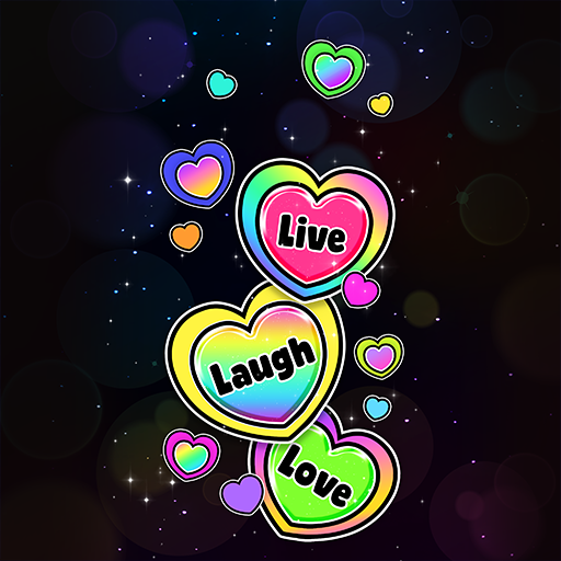 Colorful Live Laugh- Wallpaper logo