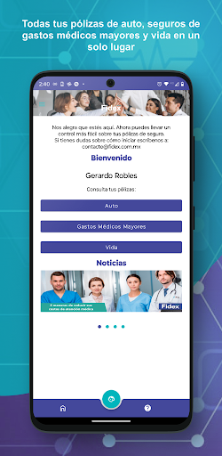 Android application Fidex App screenshort