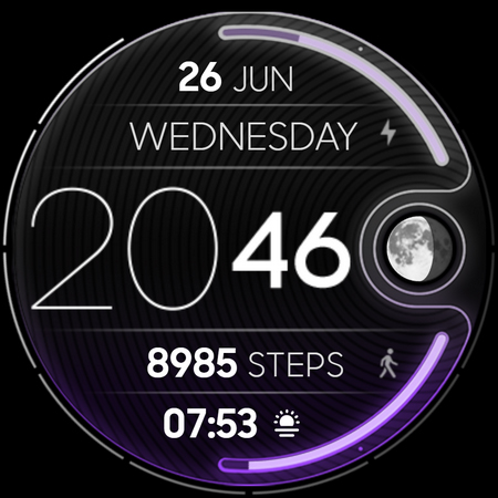 NEON Lunar - watch face screenshot 15